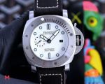 Top Grade Copy Panerai Submersible Stainless Steel Case White Dial Watch